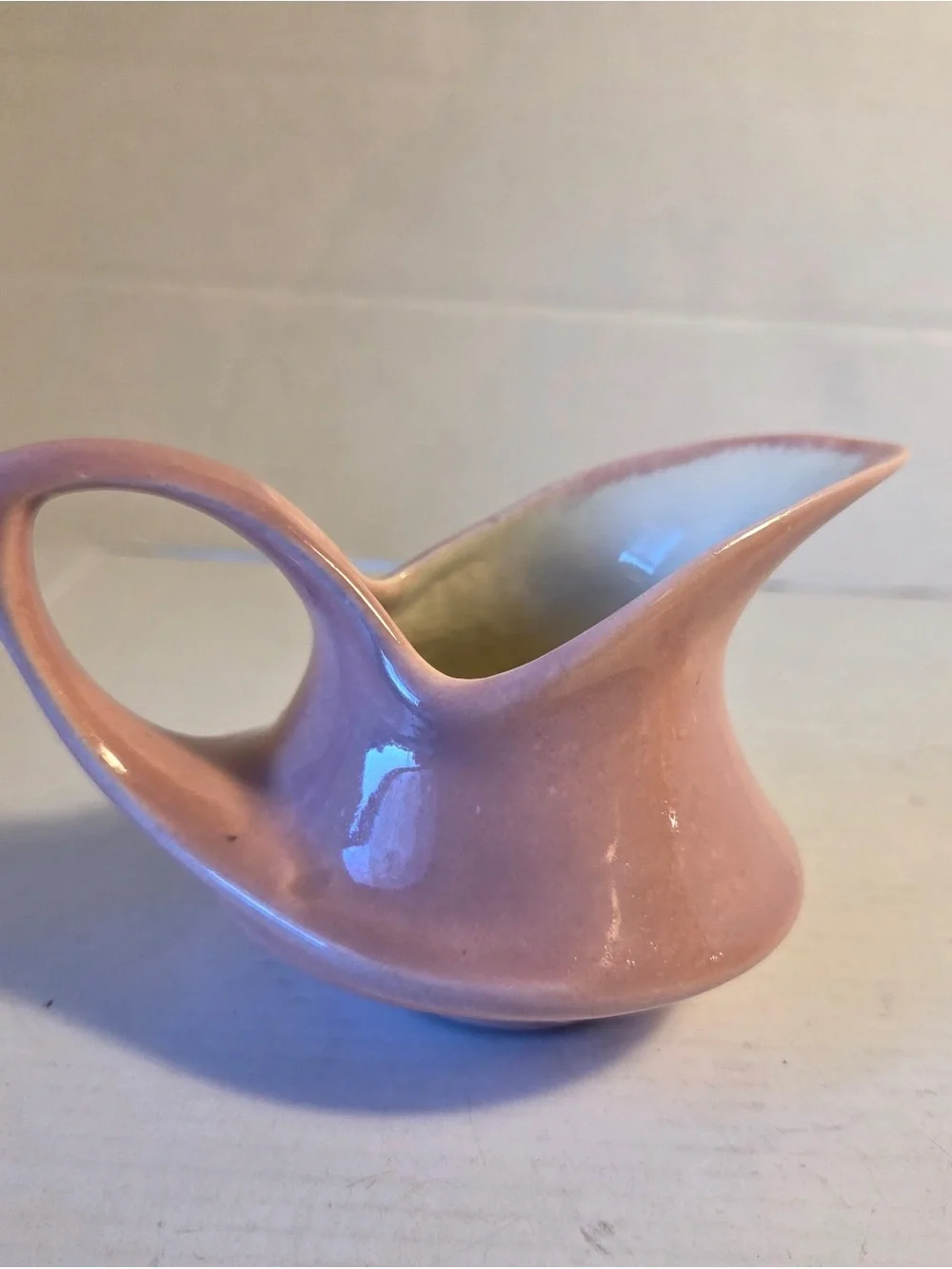 Vintage MCM Redwing Style Retro Pink Cream and Sugar Set Marked 57’